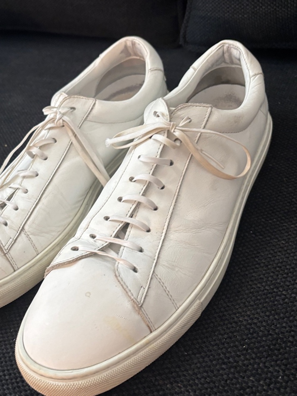 Oliver Cabell White Leather Low-Top Sneakers